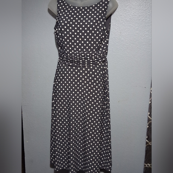 Lauren Ralph Lauren Gray Polka Dot Dress - Picture 10 of 13
